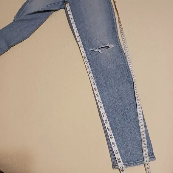 Lucky Brand Bridgette Skinny sz 0/25 light wash distressed - Picture 9 of 13